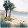 Bay Palms 24" Square Hand-Painted Stretched Canvas Wall Art