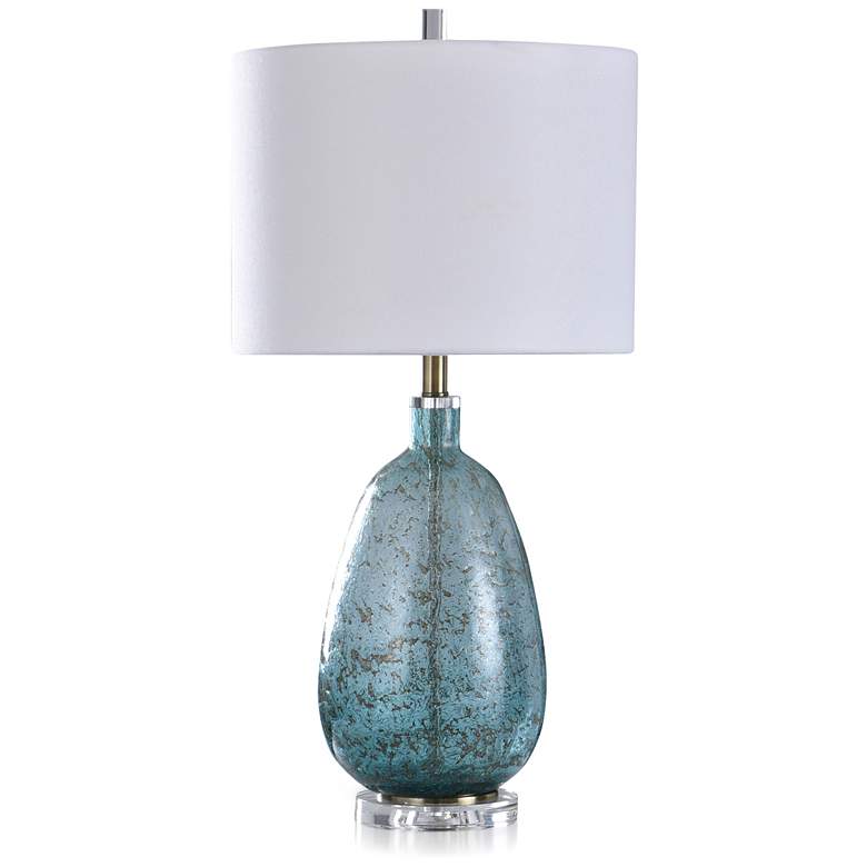 Image 1 Bay St. Louis Turquoise Glass Table Lamp