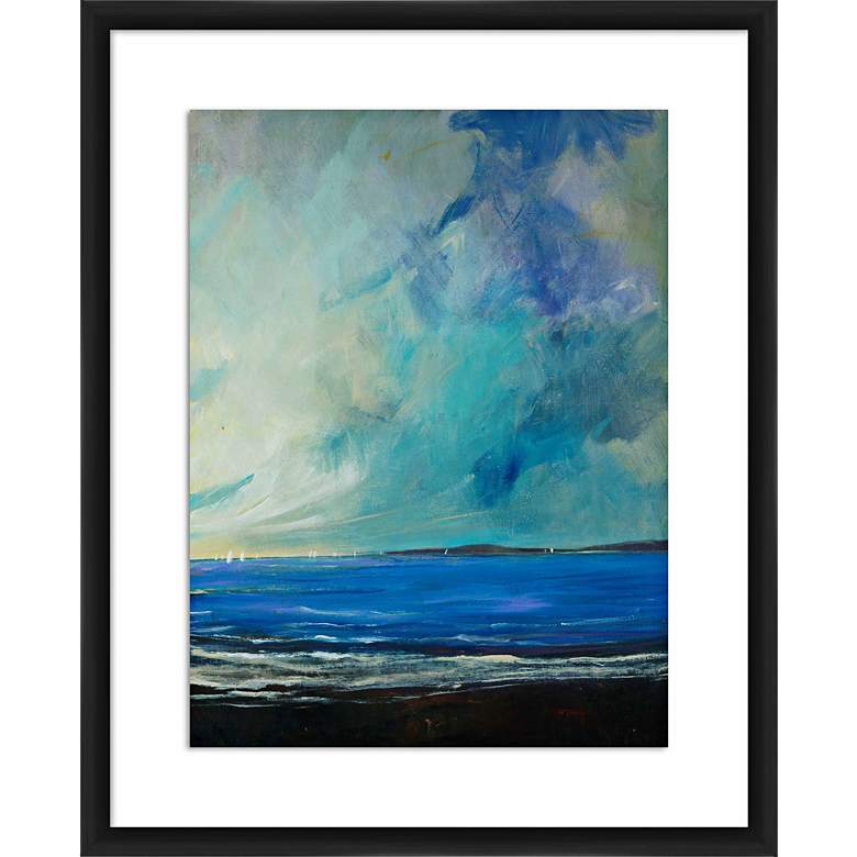 Image 1 Bay View 21 1/2 inch High Matted Framed Wall Art