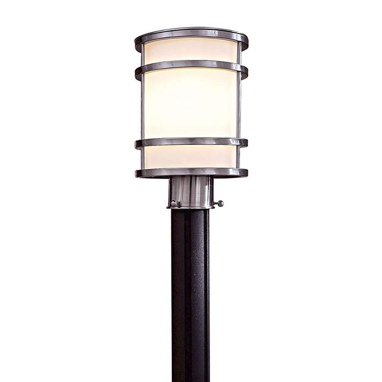 Image 2 Bay View Collection 12 1/4" High Steel Post Light