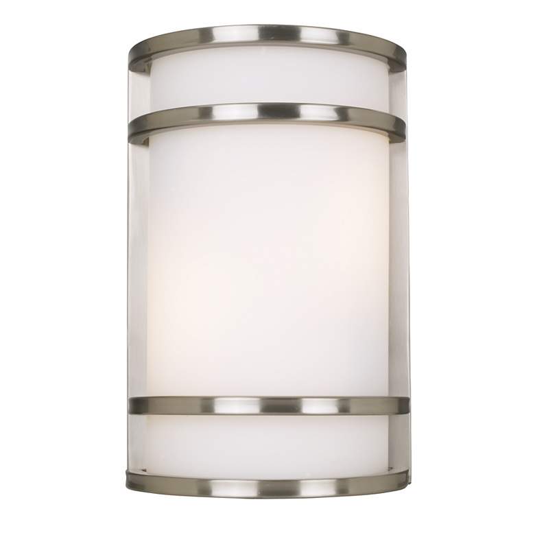 Bay View Collection 12&quot; High Steel Finish Outdoor Wall Light