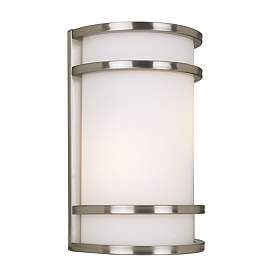 Image3 of Bay View Collection 12" High Steel Finish Outdoor Wall Light more views
