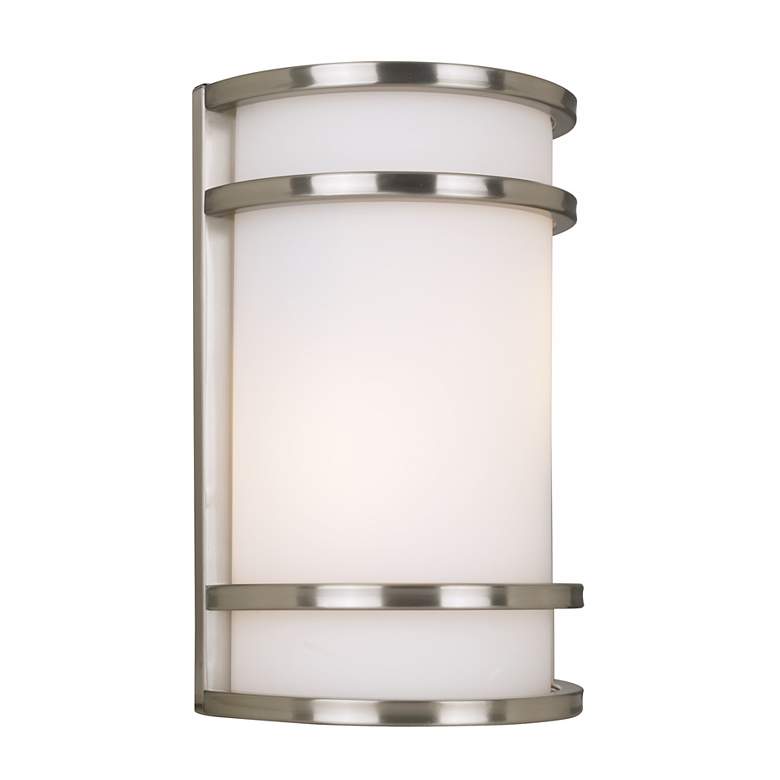 Image 3 Bay View Collection 12 inch High Steel Finish Outdoor Wall Light more views