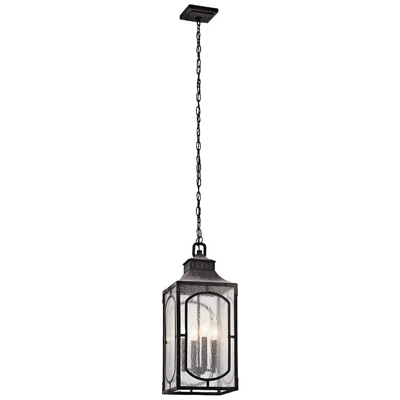 Image 1 Bay Village 24 3/4 inchH Weathered Zinc Outdoor Hanging Light