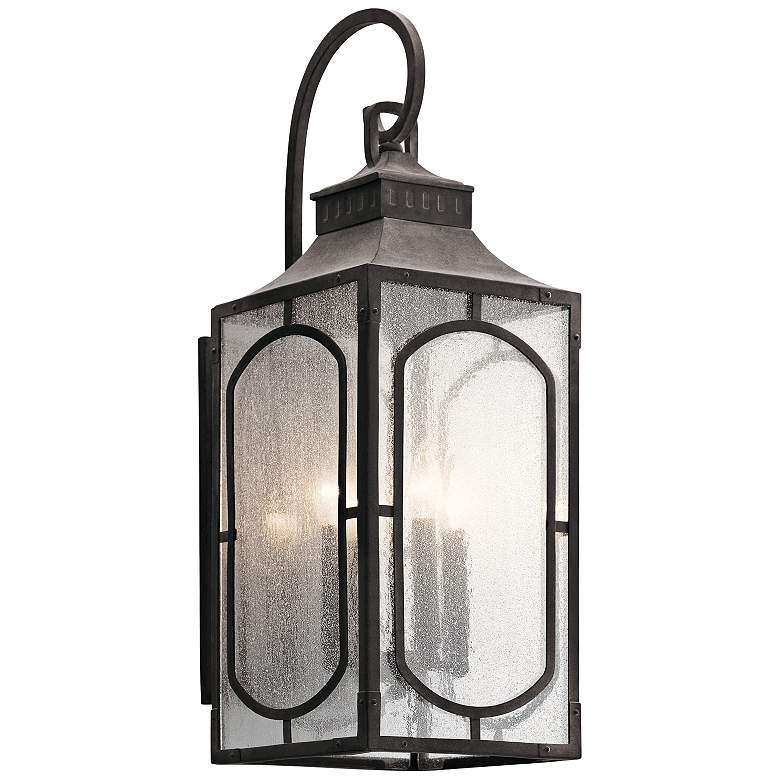 Image 1 Bay Village 27 1/4 inch High Weathered Zinc Outdoor Wall Light