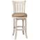 Bayberry 24" Off-White Woven Fabric Swivel Counter Stool