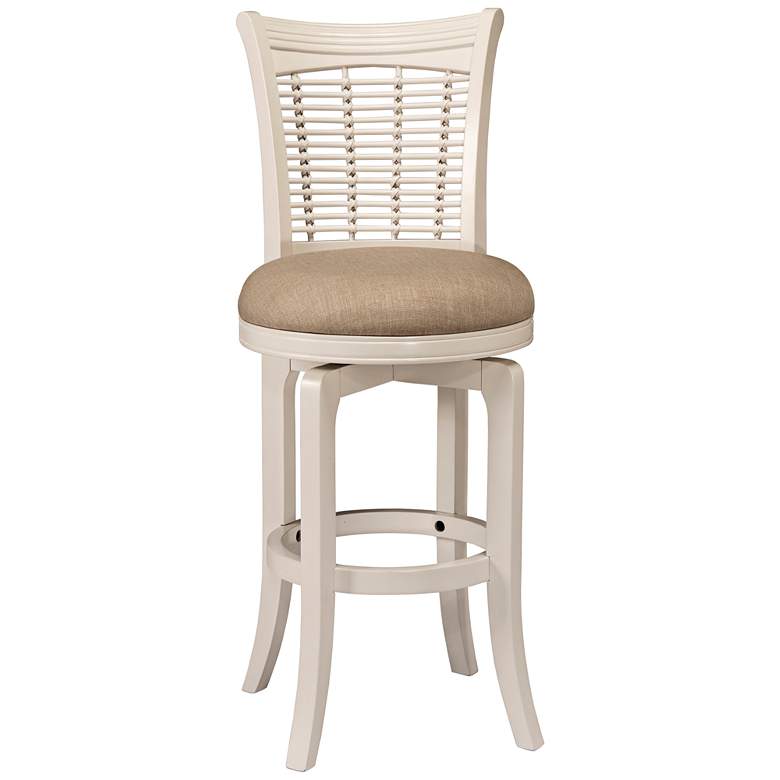 Image 2 Bayberry 30 inch Off-White Woven Fabric Swivel Barstool