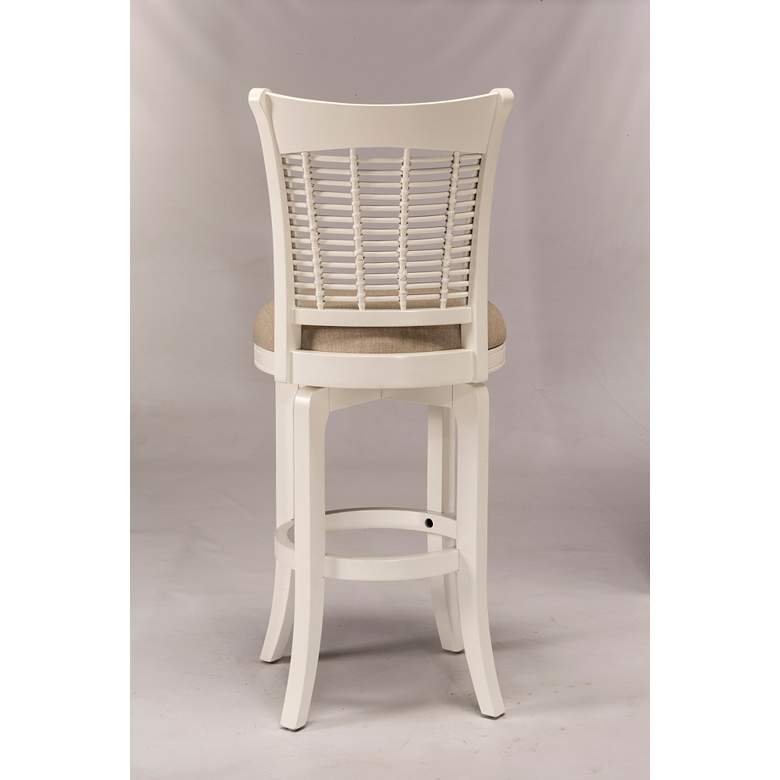 Image 4 Bayberry 30" Off-White Woven Fabric Swivel Barstool more views