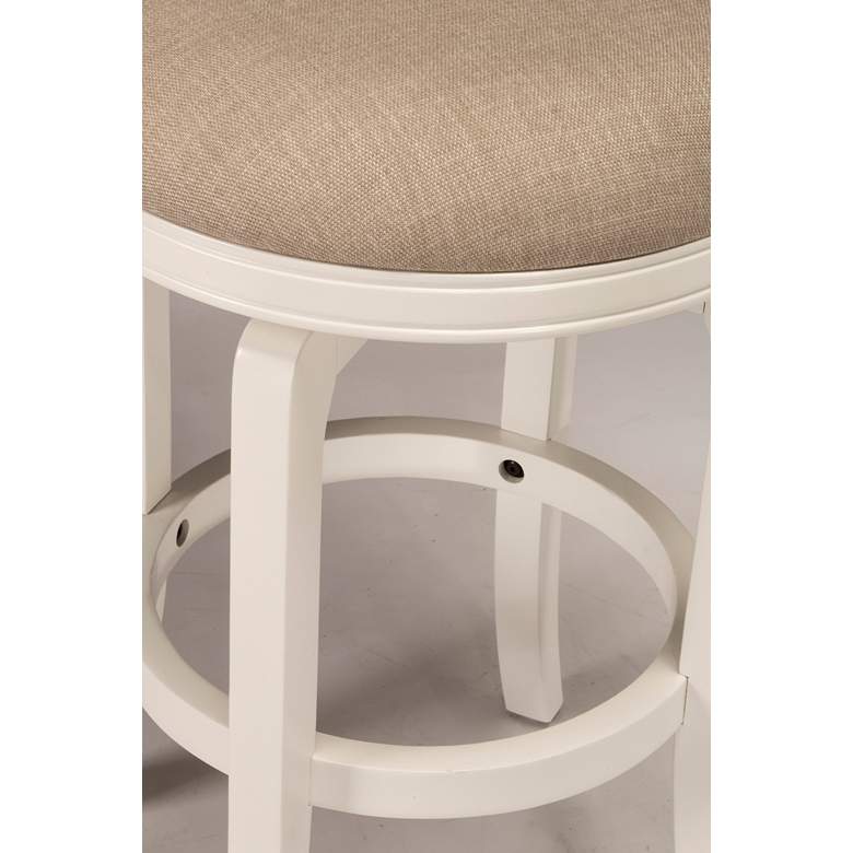 Image 6 Bayberry 30" Off-White Woven Fabric Swivel Barstool more views