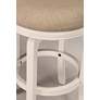 Bayberry 30" Off-White Woven Fabric Swivel Barstool