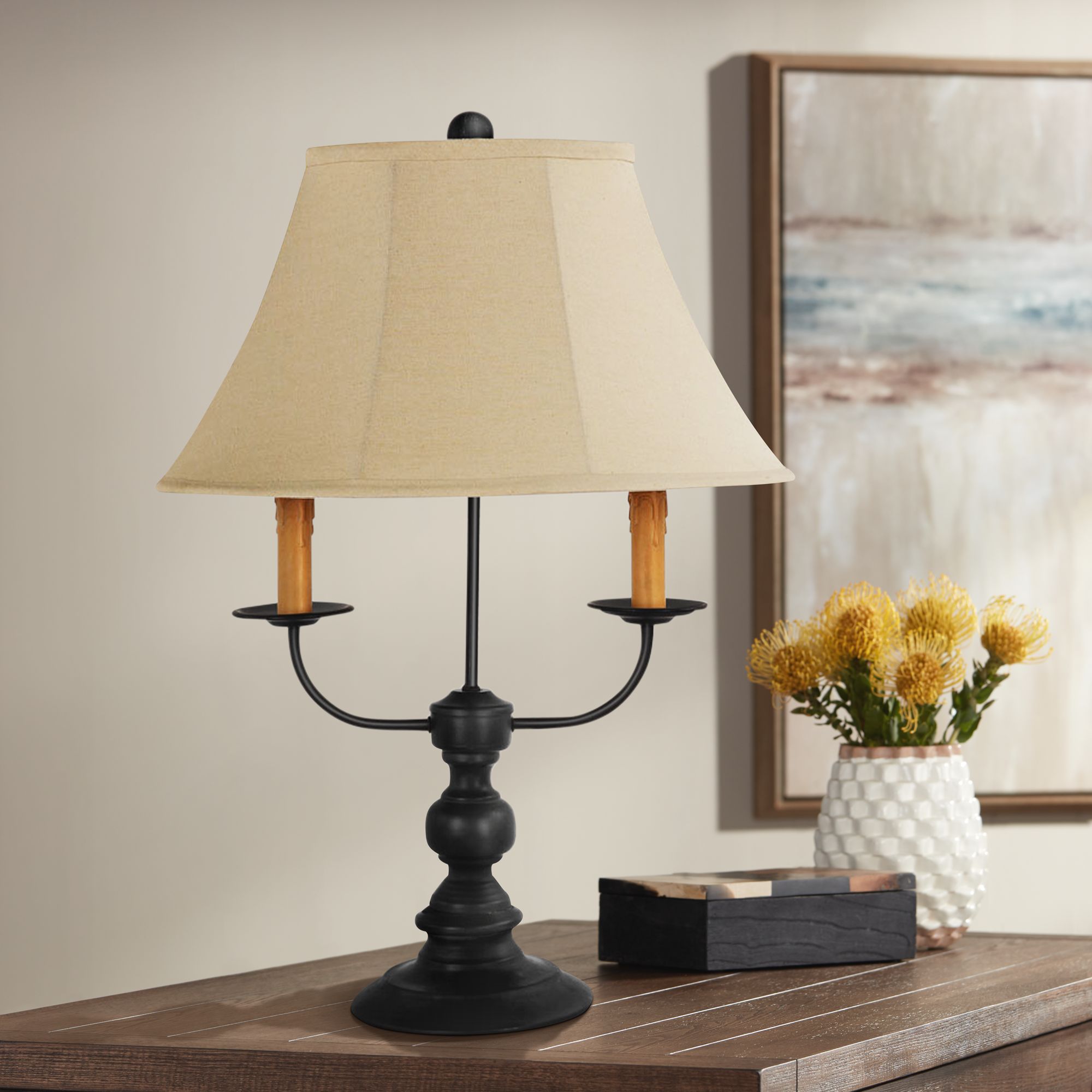 3 arm table store lamp