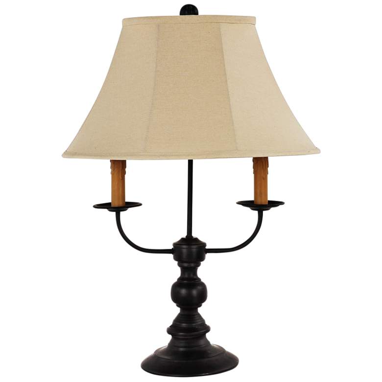 Image 2 Bayfield 3-Light 26 inch High Black Finish Candelabra Arm Table Lamp