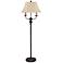 Bayfield 57" Black Finish 3-Light Traditional Floor Lamp