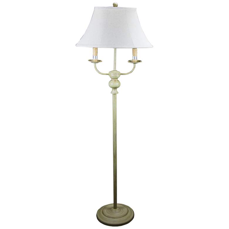 Image 1 Bayfield 57" High Taupe Finish 3-Light Candelabra Floor Lamp