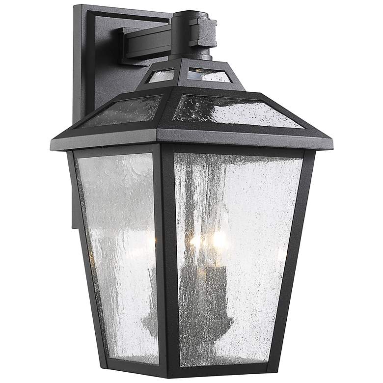 Image 1 Bayland 16 3/4 inch High Black Outdoor Wall Light
