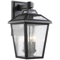 Bayland 16 3/4&quot; High Black Outdoor Wall Light