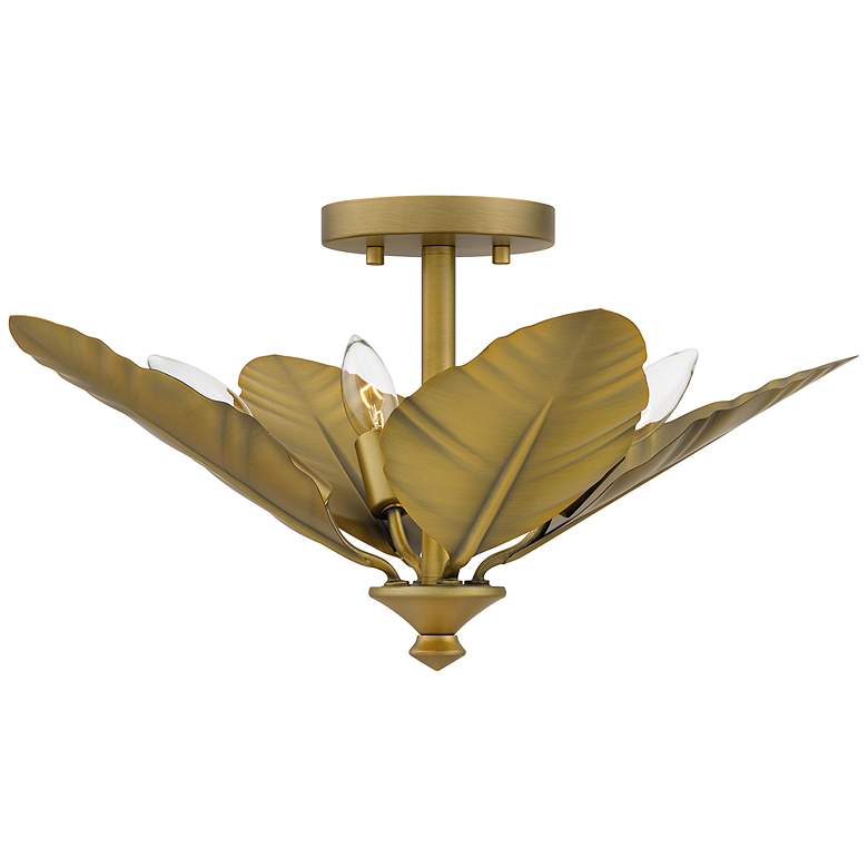 Image 2 Bayley 4-Light Aged Brass Semi-Flush Mount