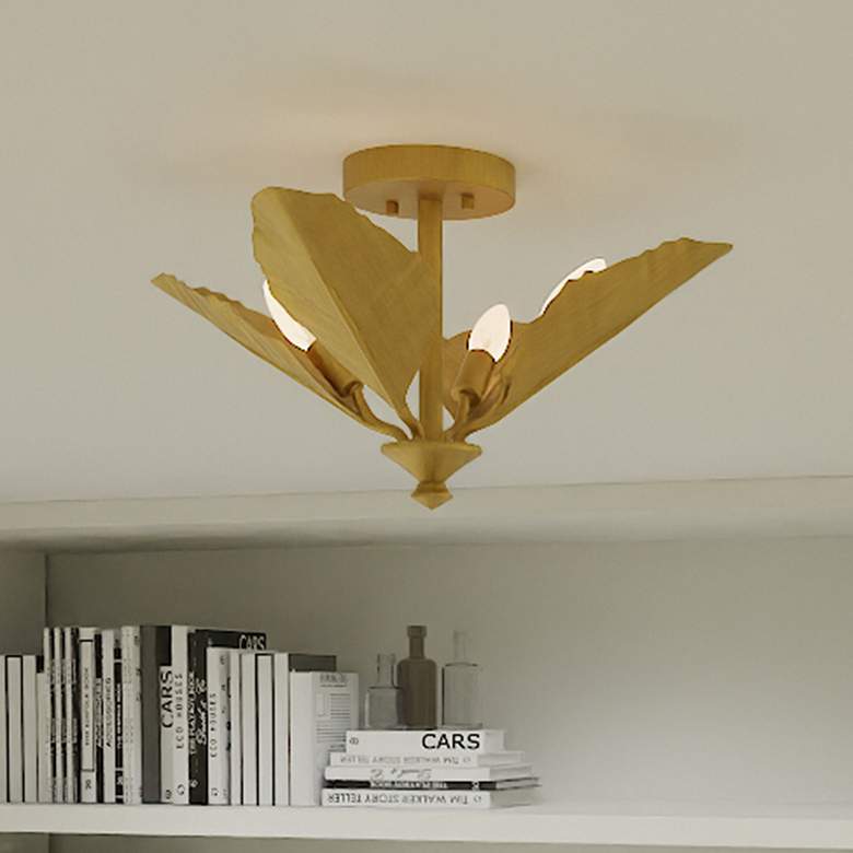 Image 1 Bayley 4-Light Aged Brass Semi-Flush Mount
