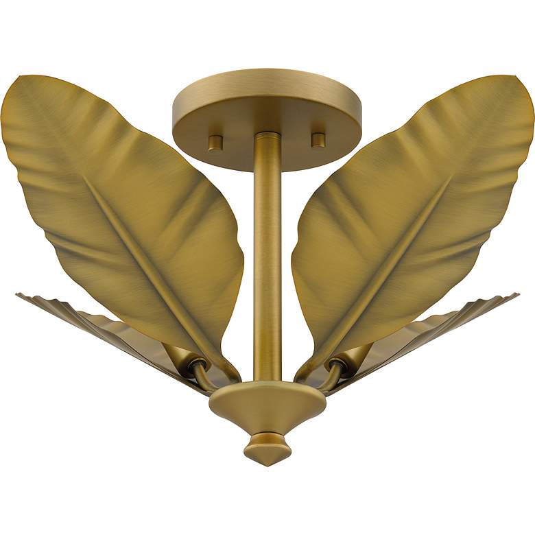 Image 5 Bayley 4-Light Aged Brass Semi-Flush Mount more views