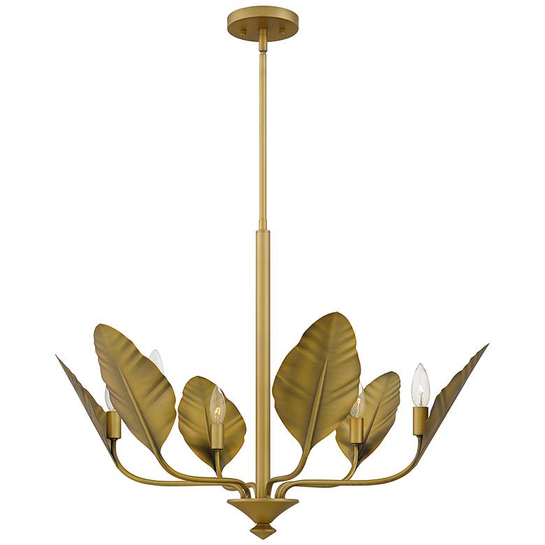 Image 2 Bayley 6-Light Aged Brass Chandelier