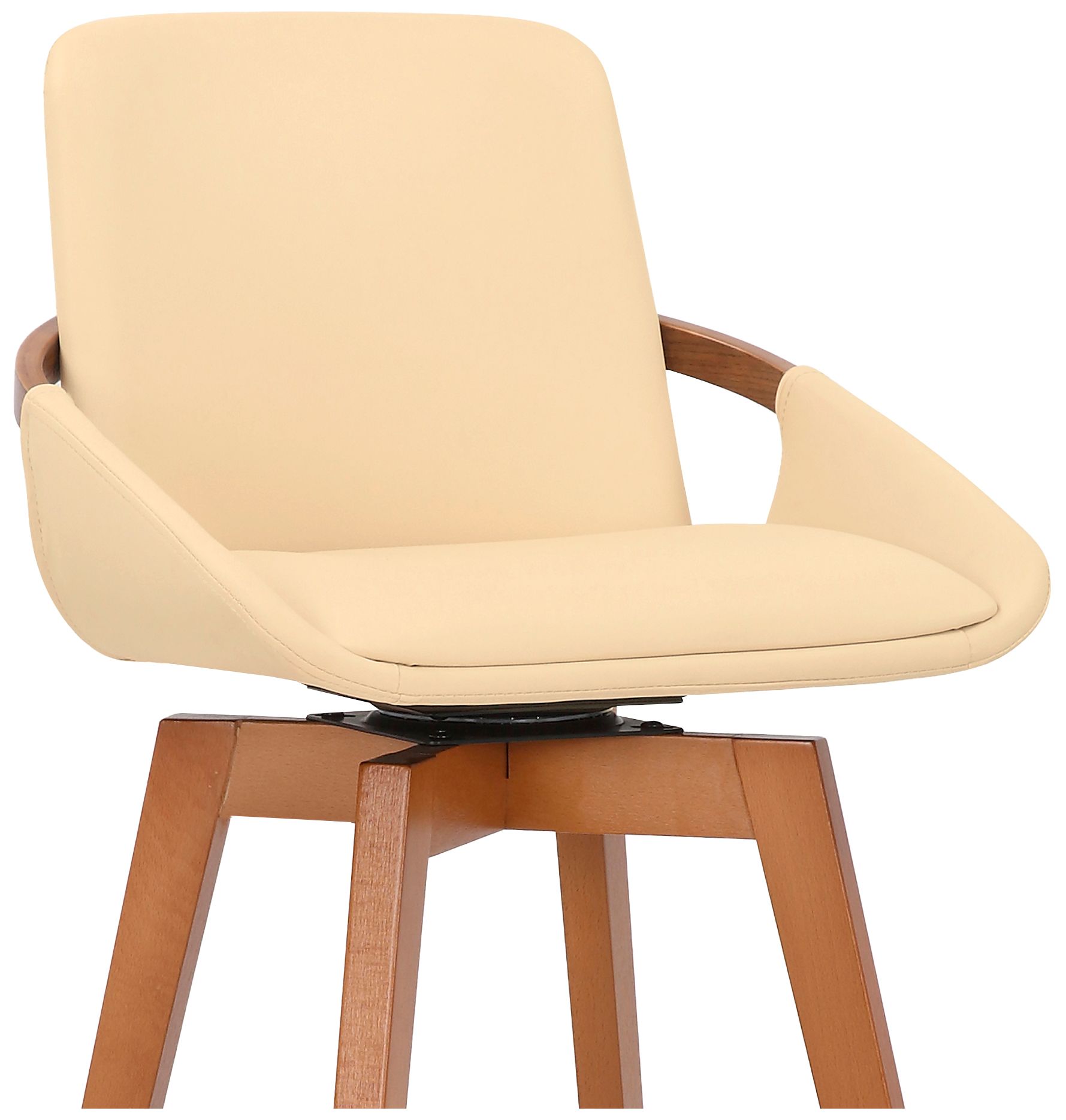 Image 7 Baylor 27" Cream Faux Leather Swivel Counter Stool more views