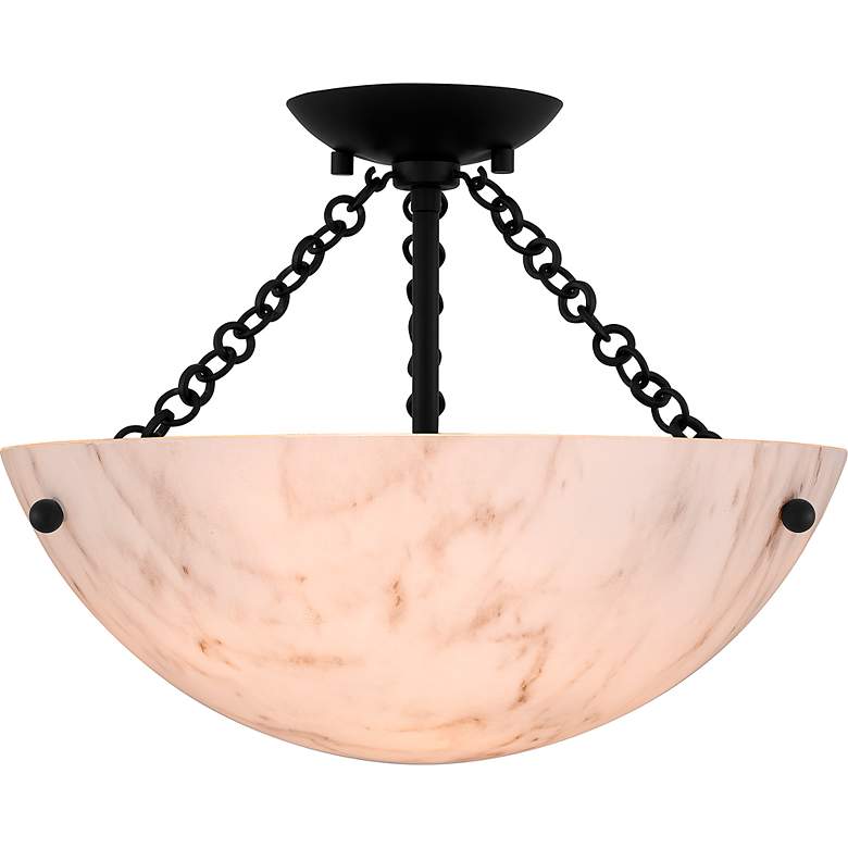 Image 4 Baylor 3-Light Matte Black Semi-Flush Mount more views