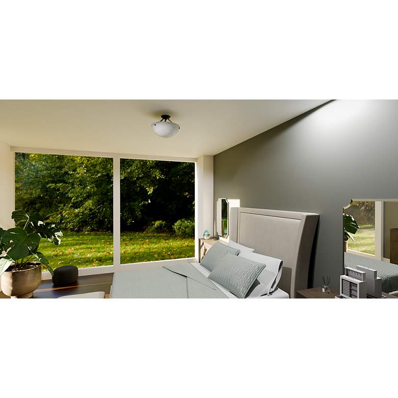 Image 6 Baylor 3-Light Matte Black Semi-Flush Mount more views