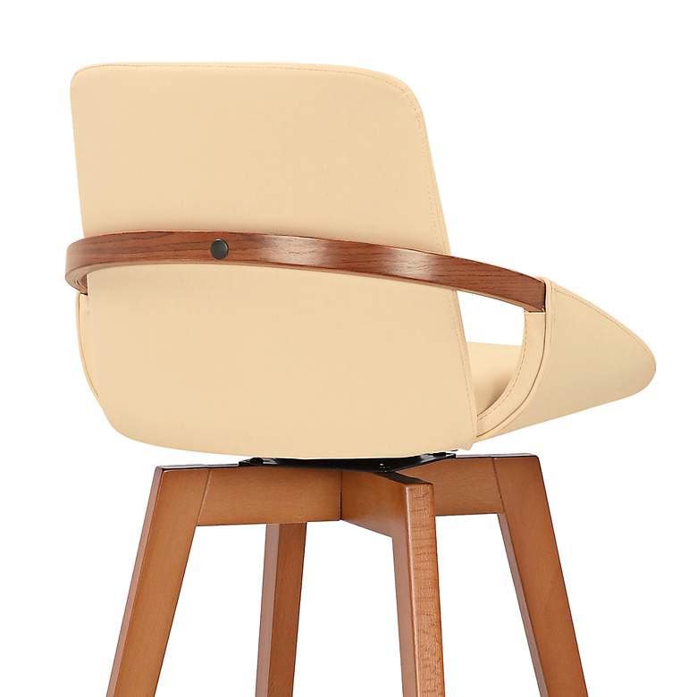 Image 4 Baylor 30 1/2" Cream Faux Leather Swivel Bar Stool more views