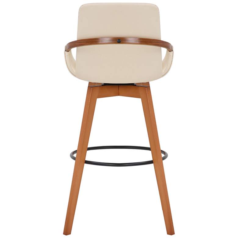 Image 5 Baylor 30 1/2" Cream Faux Leather Swivel Bar Stool more views