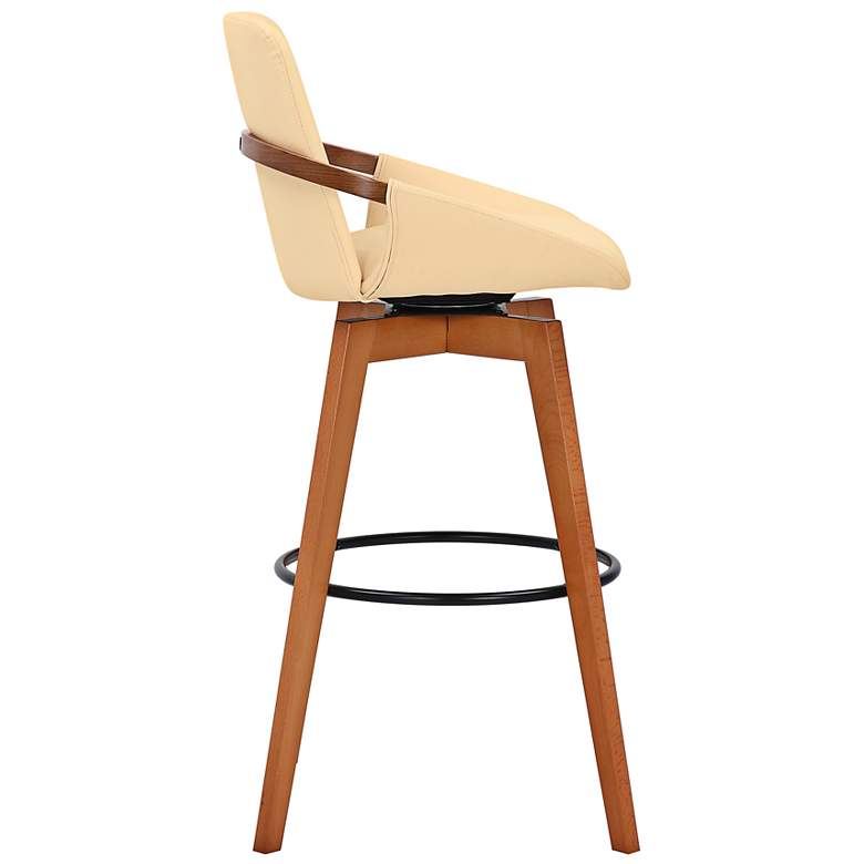 Image 6 Baylor 30 1/2" Cream Faux Leather Swivel Bar Stool more views