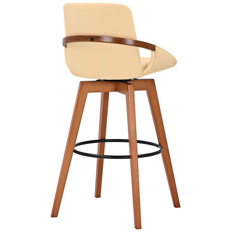 Image 7 Baylor 30 1/2" Cream Faux Leather Swivel Bar Stool more views