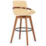 7_Baylor 30 1/2" Cream Faux Leather Swivel Bar Stool more views