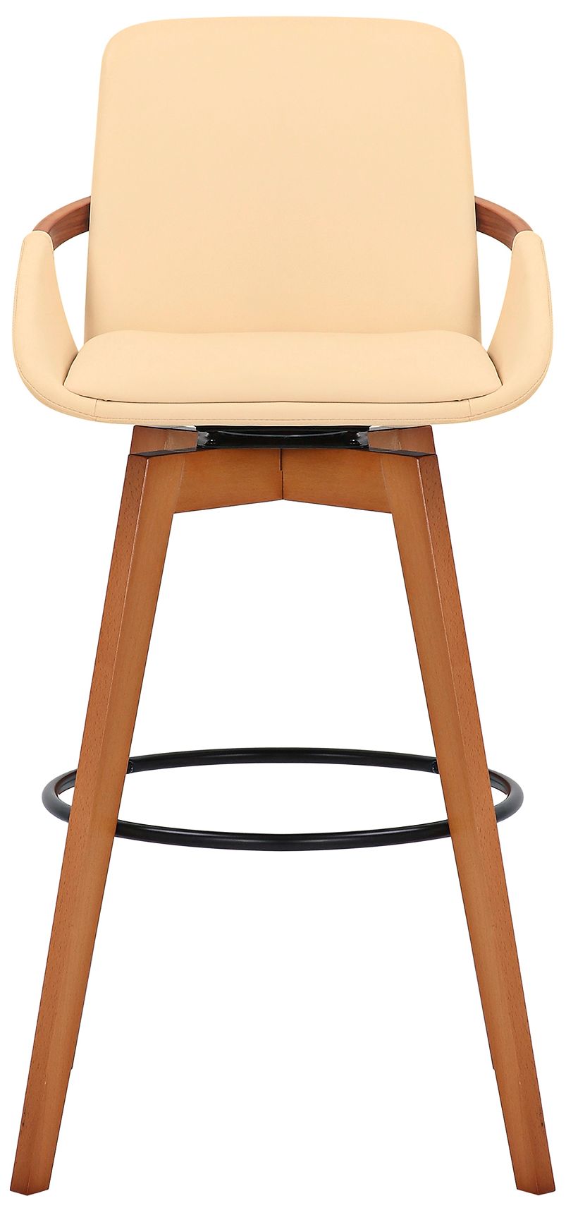 Baylor 30 1/2" Cream Faux Leather Swivel Bar Stool