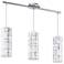 Bayman - 3-Light Multi Light Pendant - Chrome - White Décor Glass