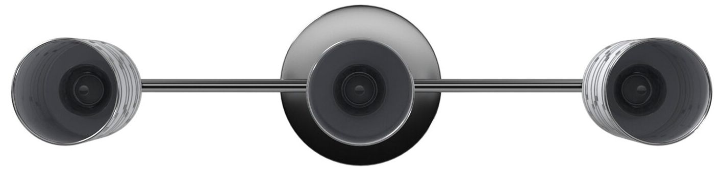 Image 3 Bayman - 3-Light Multi Light Pendant - Chrome - White DÃ©cor Glass more views