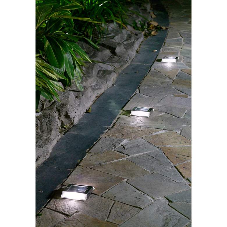 Image 2 Bayonne 1 inch High Stainless Steel Outdoor Solar LED Path Light more views