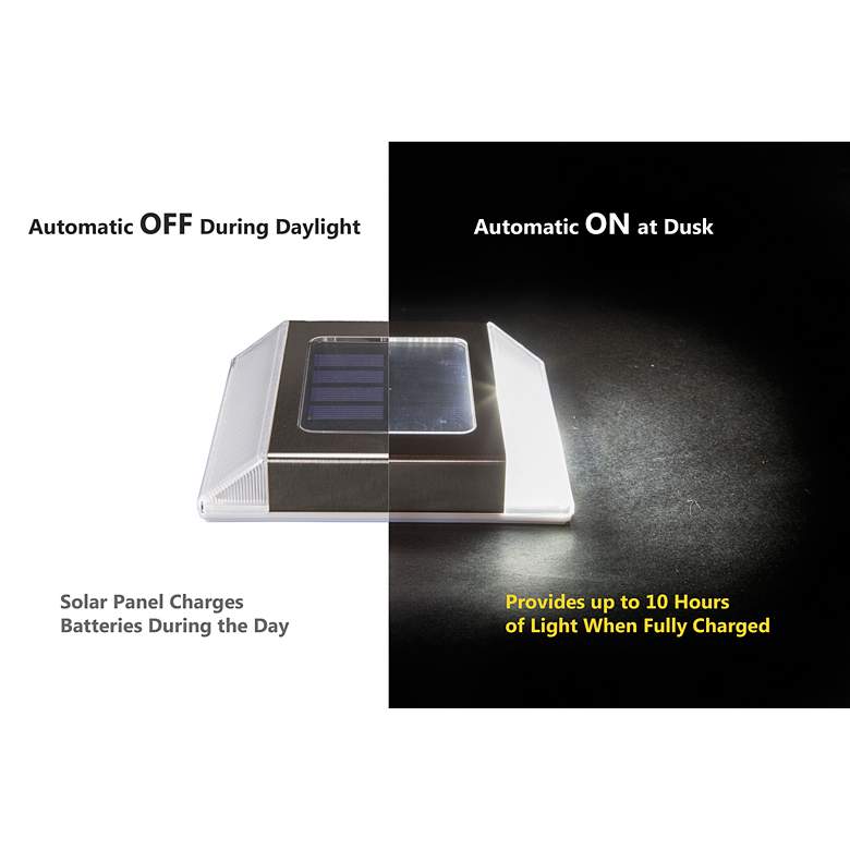 Image 4 Bayonne 1" High Stainless Steel Outdoor Solar LED Path Light more views