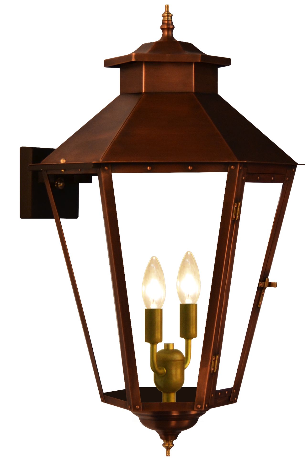 Image 2 Bayou Street 25 1/2" High Antique Copper 2-Light Outdoor Wall Light more views