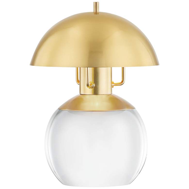 Image 1 Bayside 10 1/2 inch High Clear and Brass LED Accent Table Lamp