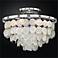 Bayside 13" Wide Silver Pearl Capiz Shell Ceiling Light