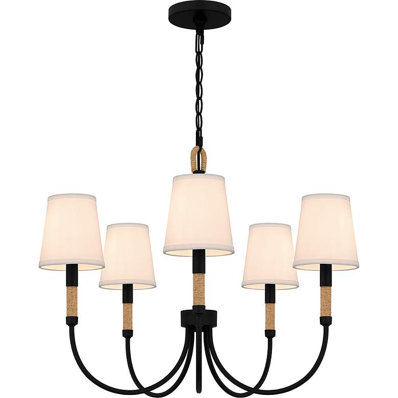 Image 4 Bayside 5-Light Matte Black Chandelier more views