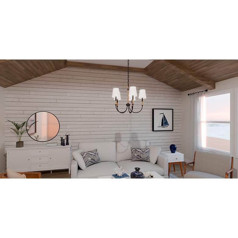 Image 6 Bayside 5-Light Matte Black Chandelier more views