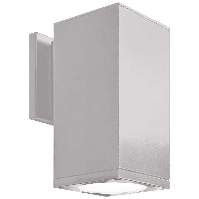Image 1 Bayside 8"H Satin LED Outdoor Wall Light with Frosted Shade