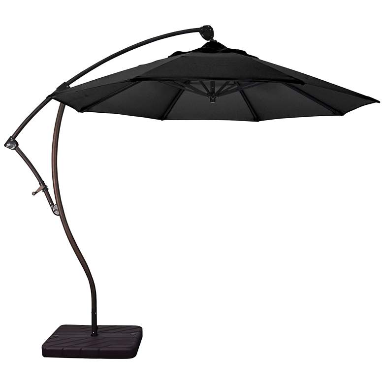 Image 1 Bayside 9 1/4-Foot Black Fabric Cantilever Market Umbrella