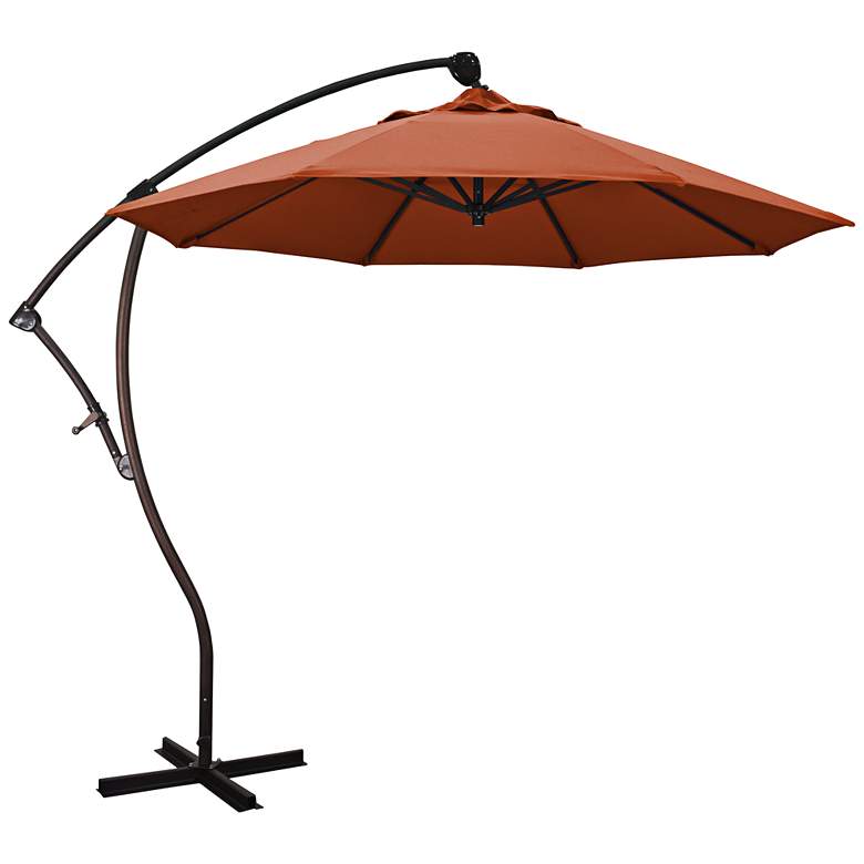 Image 1 Bayside 9 1/4-Foot Brick Pacifica Cantilever Market Umbrella
