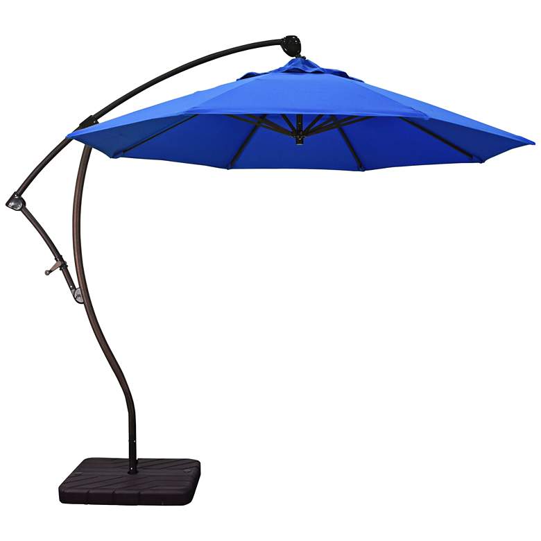 Image 1 Bayside 9 1/4-Foot Pacific Blue Cantilever Market Umbrella