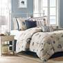 Thumbnail2 of Bayside Blue Cotton Sateen Cal King 7-Piece Comforter Set
