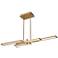 Bayswater 46"W Satin Gold 4-Light LED Island Pendant Light