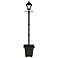 Baytown 77"H Bronze Solar LED Outdoor Post Light with Planter