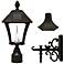 Baytown Black 19" High Tri-Mount Solar LED Outdoor Light